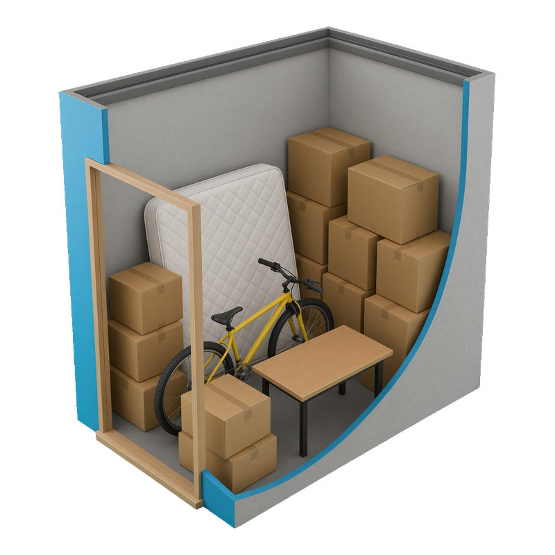 Large unit — about 40 square feet, like a small bedroom