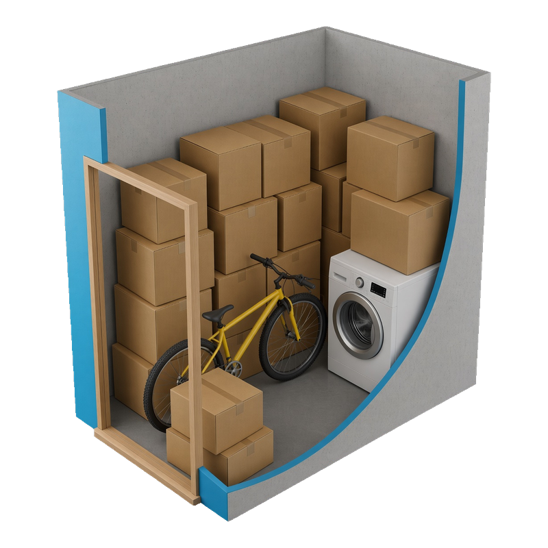 X-Large unit — about 70 square feet, like a single garage